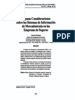 Algunas Consideraciones Sobre Los Sistemas de Información de Mercadotecnia en Las Empresas de Seguros