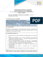 Guía de Actividades y Rúbrica de Evaluación - Unidad 2 - Tarea 3 - Desarrollo de La Tarea