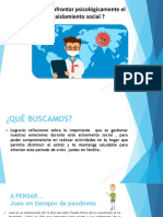 Cómo Afrontar Psicológicamente El Aislamiento DPCC 3°