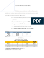 Ejercicios de Presupuesto de Ventas