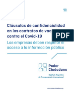 Cláusulas de Confidencialidad en Los Contratos de Vacunas Contra El Covid 19
