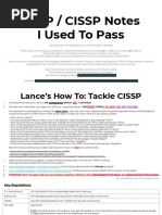 CISSP Lance Notes