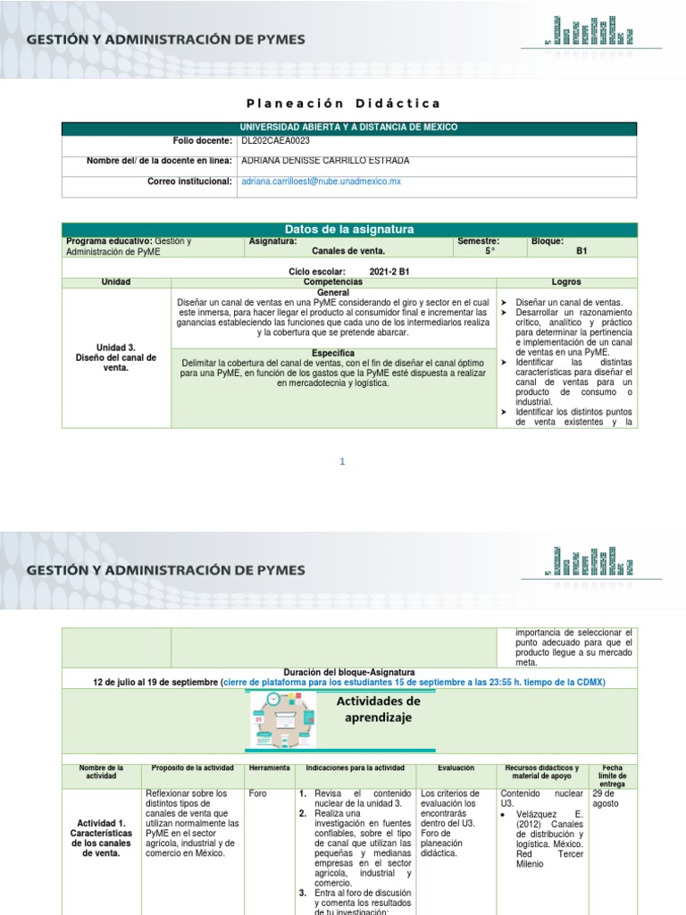 PD GCAV U3 Adriana Denisse Carrillo Estrada | PDF | Pequeñas y medianas ...