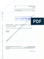 NTP 400.012-2013 Análisis Fino, Grueso y Global - GRUPO 1