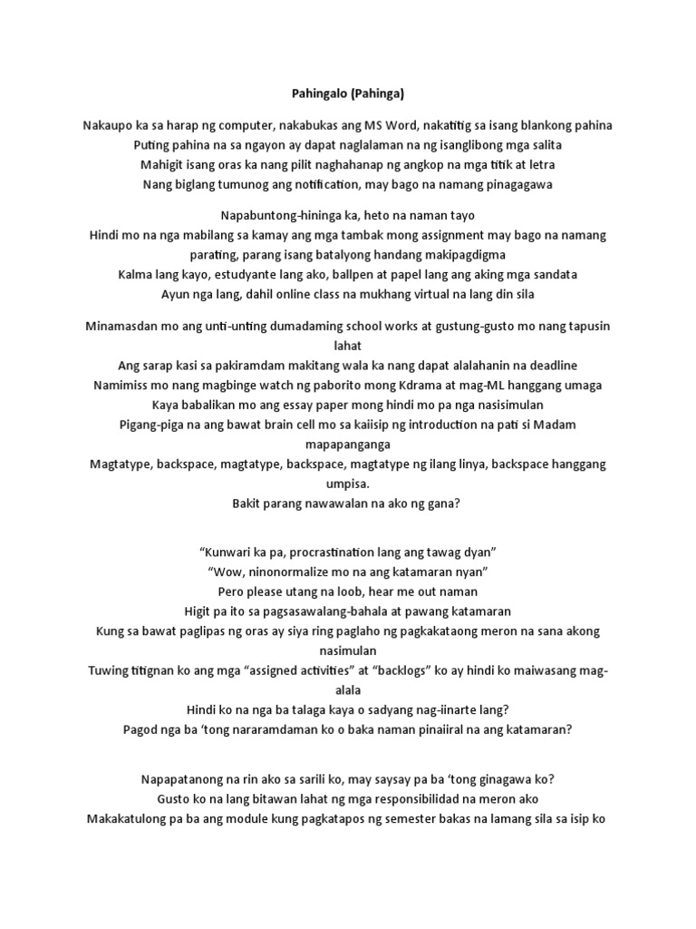 Pahingalo | PDF