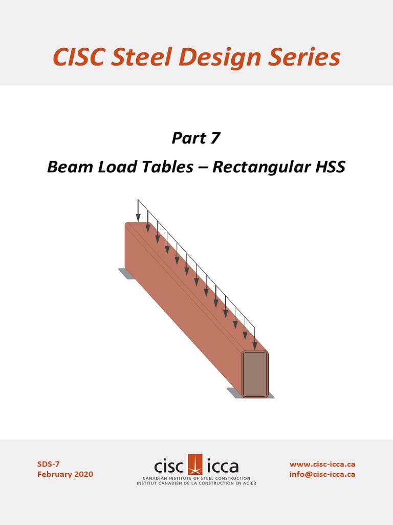 F  CISC Steel Design Series: Beam Load Tables - Rectangular HSS