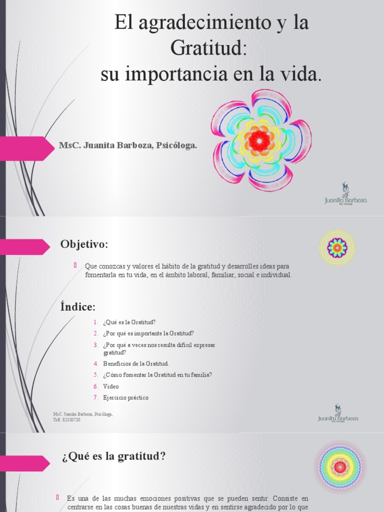 Importancia y Beneficios de la Gratitud | PDF | Gratitud | Mente