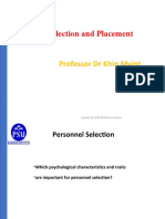 Selection and Placement: Professor DR Khin Myint