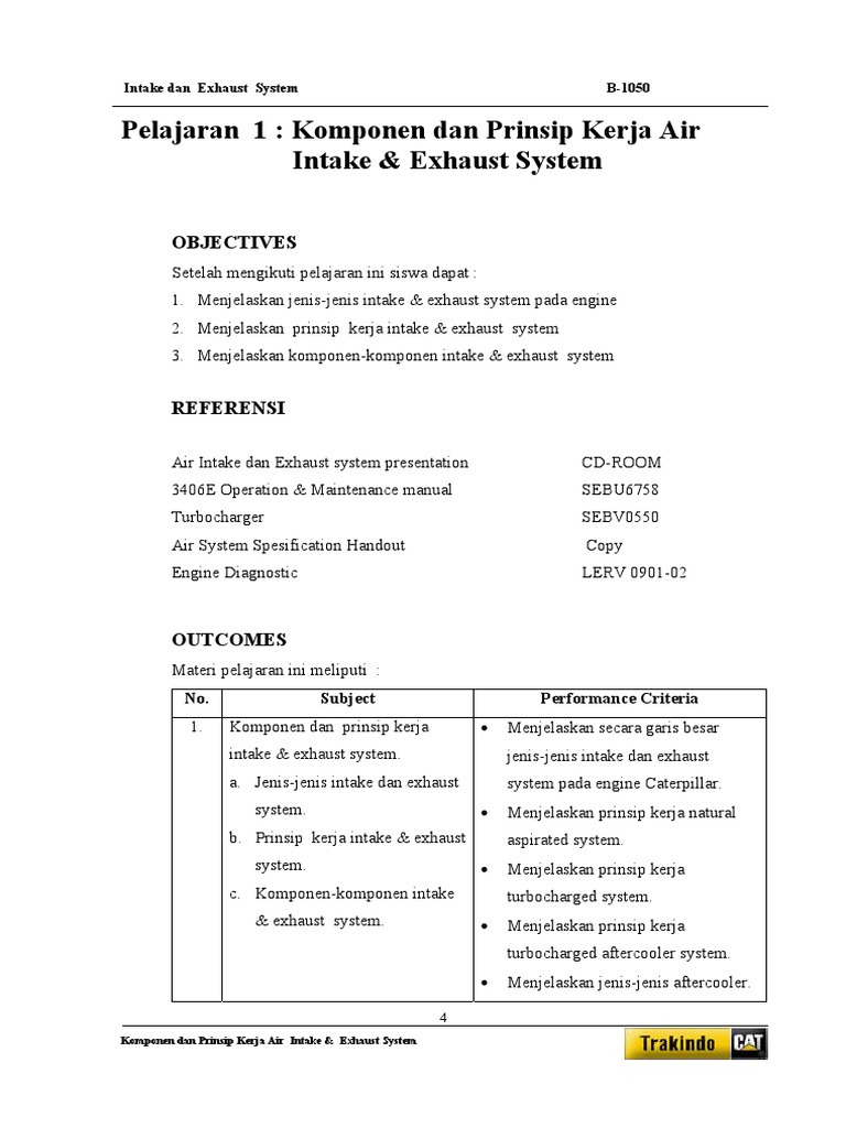 B3 P1 Fungsi Dan Komponen Air Intake & Exhaust System PDF