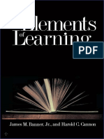 The Elements of Learning by James M. Banner JR., Professor Harold C. Cannon