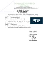 Surat Mandat: Yayasan Miftahul Huda Lembang