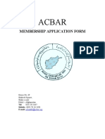 Acbar: Membership Application Form