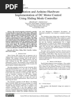 Simulation and Arduino Hardware Implementation of DC Motor Control Using Sliding Mode Controller