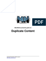 Duplicate Content: Moreniche Presents Guide On