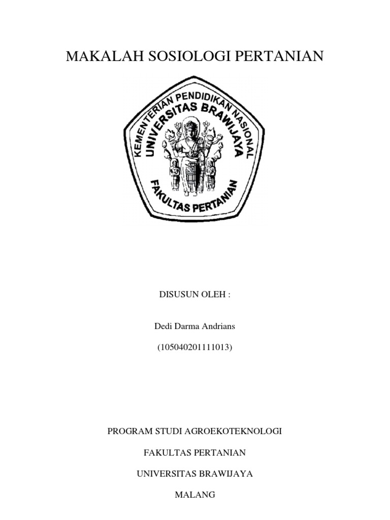 Makalah Sosiologi Pertanian