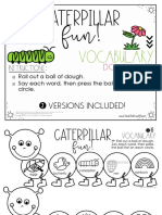 jd7 - Caterpillar Fun! Vocabulary Dough Mat