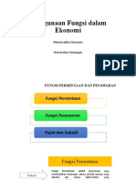 Penggunaan Fungsi Dalam Ekonomi