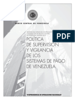 Politica de Supervision y Vigilancia de Los Sistemas de Pago en Venezuela