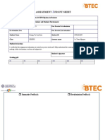 Assignment Front Sheet