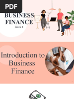 Business Finance: Week 1