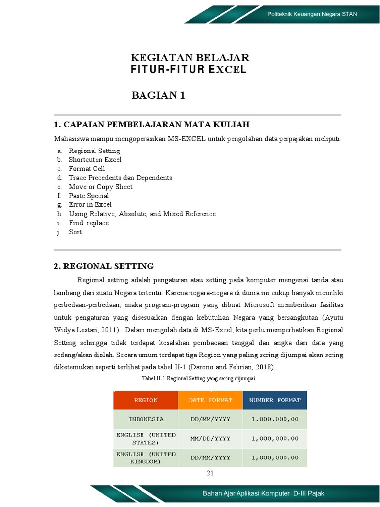 Tutorial Fitur Excel Pdf