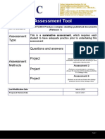 Assessment Tool: Unit Details Assessment Type Questions and Answers Project