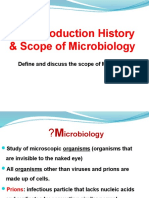 The Introduction History & Scope of Microbiology