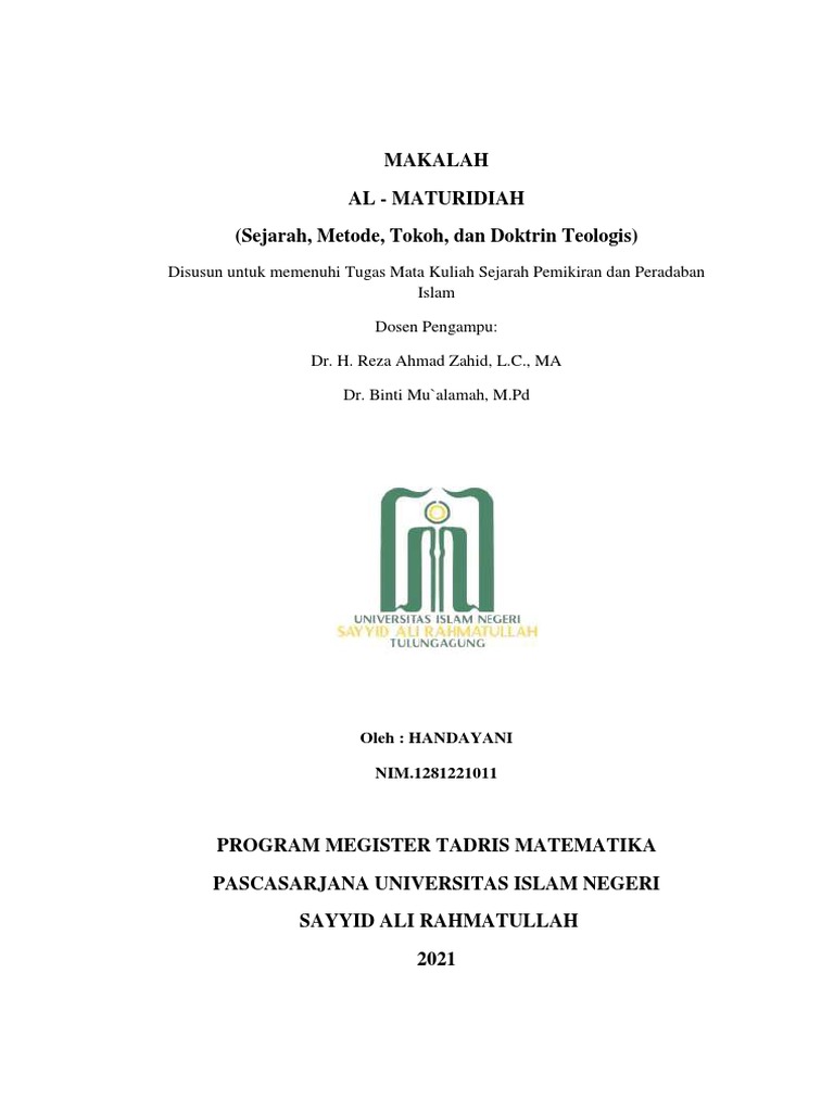 Al Maturidiah Pdf