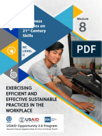 Module 8 - NC II - Exercising Efficient and Effective Sustainable Practices in The Workplace FINAL