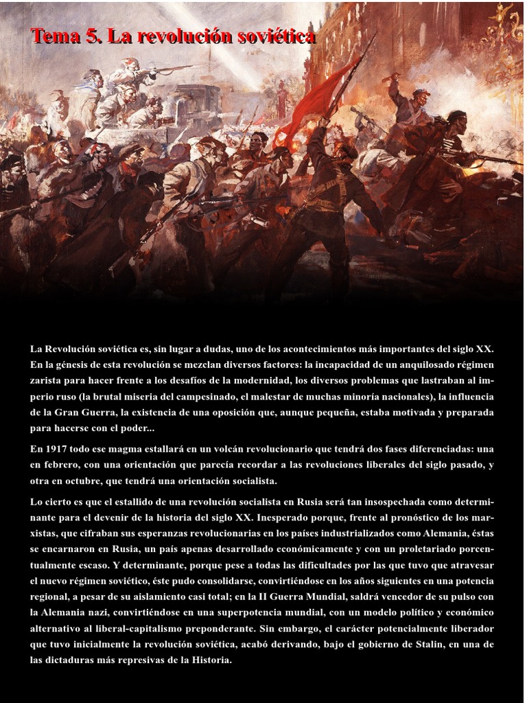La Revolución Soviética de 1917 | PDF | Vladimir Lenin | Rusia