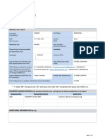 Profile Key Data: (In Capitals)