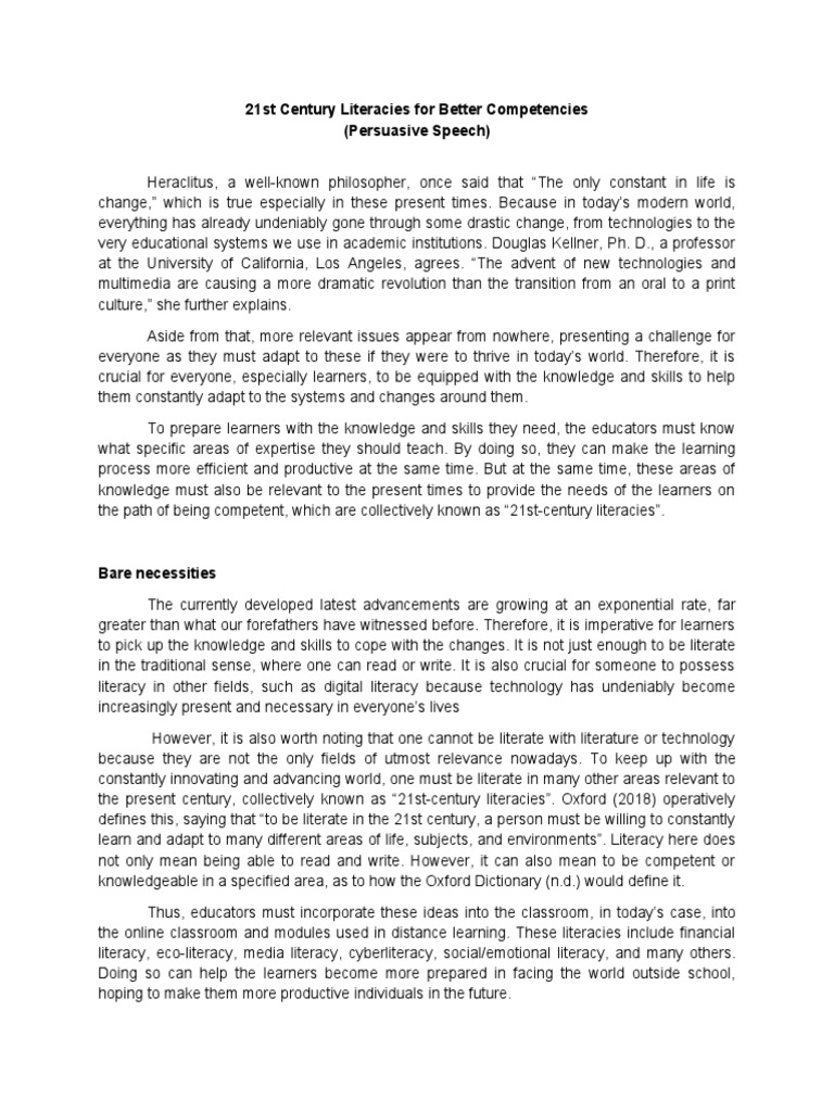 21st Century Literacy Skills for Success | PDF | Literacy | Learning