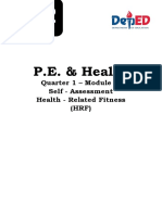 P.E. & Health: Quarter 1 - Module 1: Self - Assessment Health - Related Fitness (HRF)
