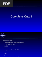 Core Java Quiz 1