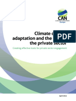 Climate Change Adaptation and The Role of Private Sector - Can Europe Report