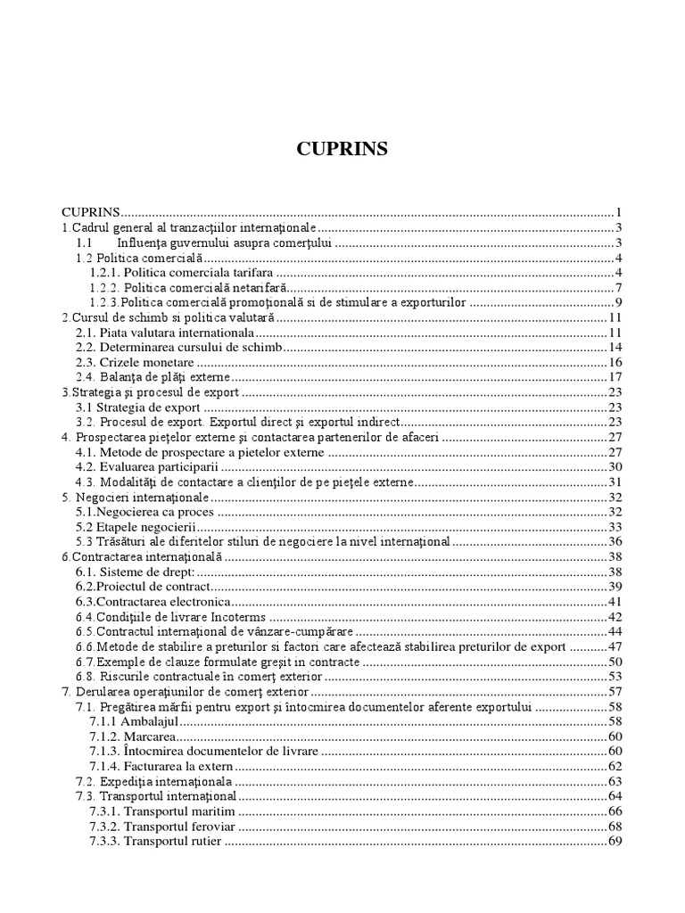 Curs Tehnici de Comert Exterior | PDF