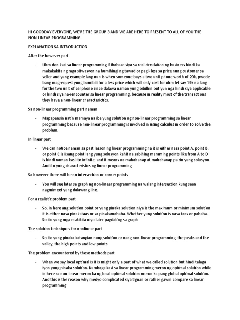 Explanation Sa Introduction | PDF | Nonlinear System | Prices