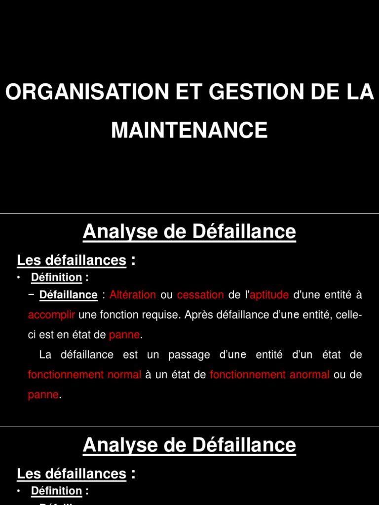 Cours MI2 II Arbre de Défaillance PDF Ingénierie mécanique