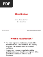 Classification: Prof. Asim Tewari IIT Bombay