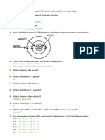 Atomic Structure & The Periodic Table Mark Scheme