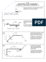 K.T.U. Department of Civil Engineering Strength of Materials I Homework #1