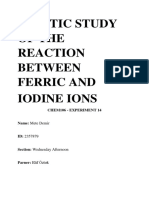 Kinetic Study of The Reaction Between Ferric and Iodine Ions