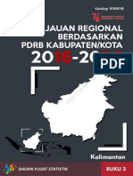 Tinjauan Regional Berdasarkan PDRB Kabupaten - Kota 2016-2020, Buku 3 Pulau Kalimantan