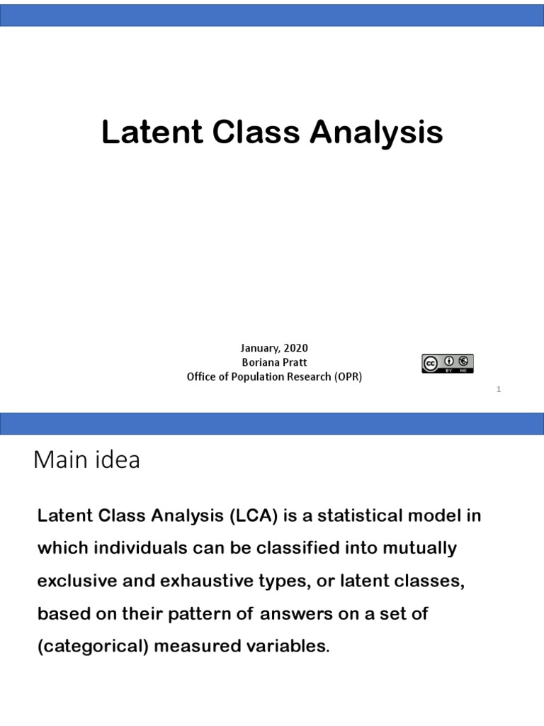 Latent Class Analysis in Mental Health Data | PDF | Errors And ...