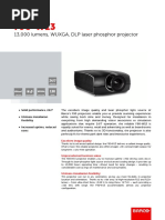 13,000 Lumens, WUXGA, DLP Laser Phosphor Projector: Excellent Image Quality