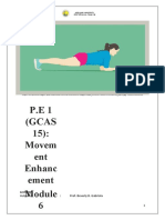 P.E 1 (Gcas 15) : Movem Ent Enhanc Ement 6: Lecturer