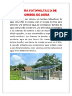 Sistema Fotovoltaico de Bombeo de Agua