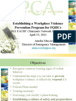 Establishing A Workplace Violence Prevention Program For Fqhcs