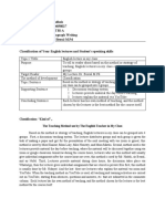 Classification of Your English Lectures and Student's Speaking Skills, Raudhah (2014050027)