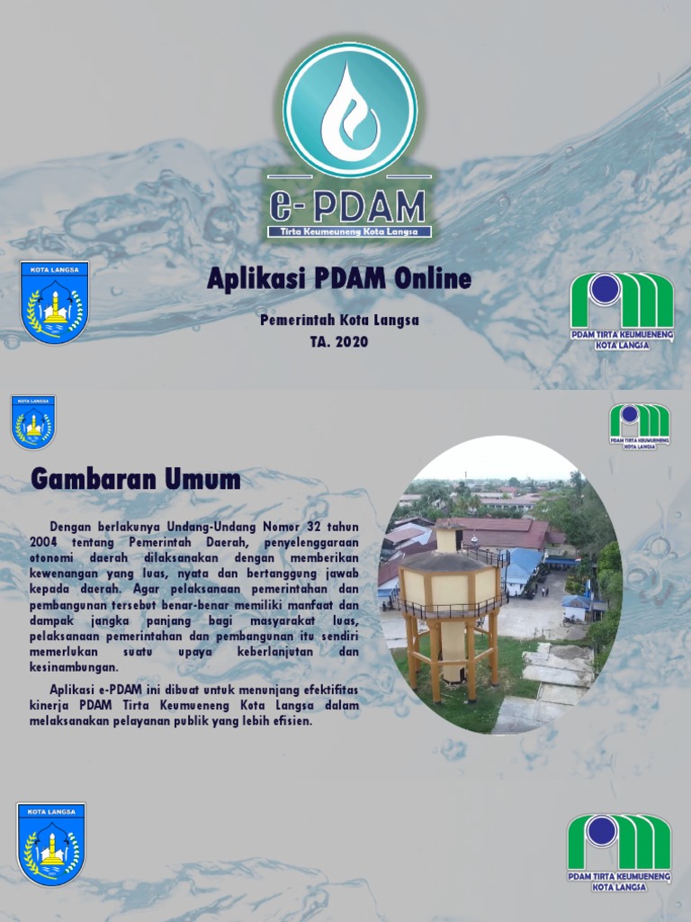 Aplikasi E-PDAM Kota Langsa 2020 | PDF